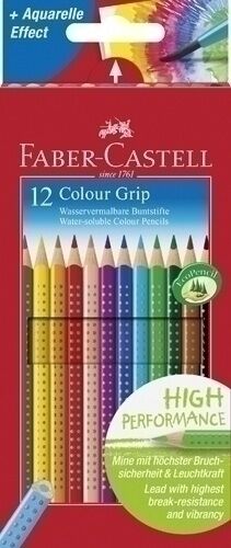 LAPICES ACUARELABLES FABER CASTELL COLOUR GRIP est.12