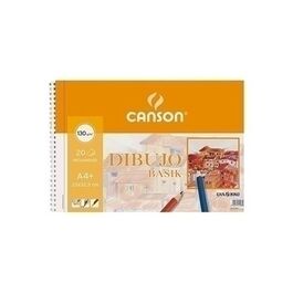 BLOCK DIBUJO A4+ 130GR. 20H. RECUADRO. BASIK. CANSON