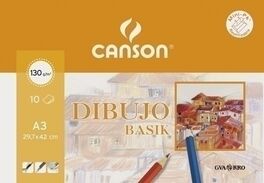 LAMINA DIBUJO CANSON BASIK 10 A3 LISA