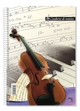 BLOCK MUSICA PACSA TAMAÑO FOLIO. 20h 16 PENTAGRAMAS.
