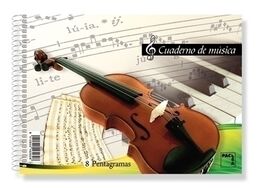 BLOCK MUSICA PACSA TAMAÑO CUARTO. 20h 8 PENTAGRAMAS.