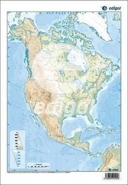 MAPA MUDO AMERICA DEL NORTE FISICO