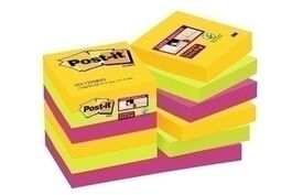 TACO NOTAS POST-IT 622 SUPERSTICKY 47,6X47,6 COLORES RIO DE JANEIRO PACK 12