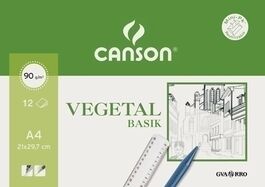 LAMINA A4 PAPEL VEGETAL CANSON MINIPACK 12