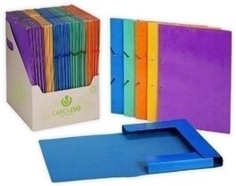 CARPETA DE GOMAS T.FOLIO CON SOLAPAS COLORES CARCHIVO