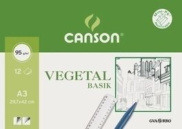 LAMINA A3 PAPEL VEGETAL CANSON MINIPACK 12