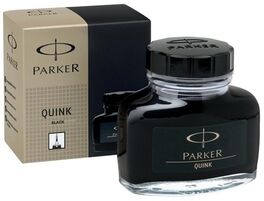 TINTA PARA PLUMA QUINK. COLOR NEGRO. PARKER.