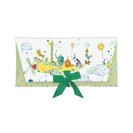 TARJETA DE FELICITACIÓN LAZO. ANIMALES.