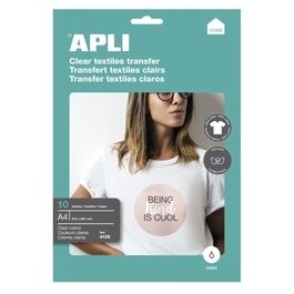 PAPEL INKJET TRANSFER APLI A4 10h para ALGODON BLANCO