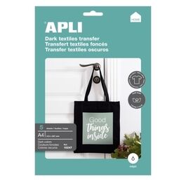 PAPEL INKJET TRANSFER APLI A4 5h para ALGODON OSCURO