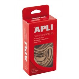 GOMAS ELASTICAS TIPO CINTA. CAJA 100GR. 5MM X 100MM. APLI.