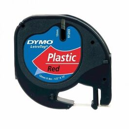 CINTA DYMO TAG PLASTICO 12X4 ROJO