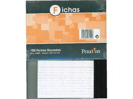 FICHAS Nº 5 RAYADO HORIZONTAL. PAQUETE 100. PRAXTON.