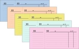 TALONARIO DE CAJA NUMERADO CON MATRIZ NARANJA. PRAXTON.