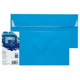 Sobre DL Plus Office 110mmx220mm 120g Azul 20ud.