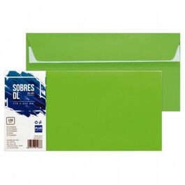 Sobre DL Plus Office 110mmx220mm 120g Verde Claro 20ud.