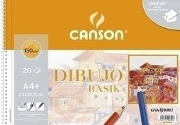 BLOCK DIBUJO CANSON PAPEL BASIK A4+ 150GR 20H