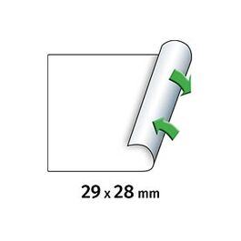 ETIQUETAS ADHESIVAS PARA ETIQUETADORA 29 X 28 MM METO COLOR BLANCO