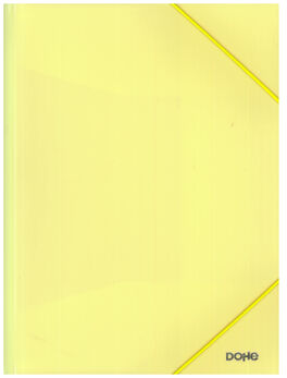 CARPETA DE GOMAS DOHE TAMAÑO A4 COLOR AMARILLO PASTEL
