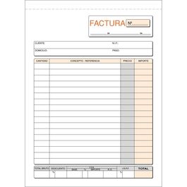 Talonario PRAXTON Facturas Con IVA Cuarto Natural Duplicado